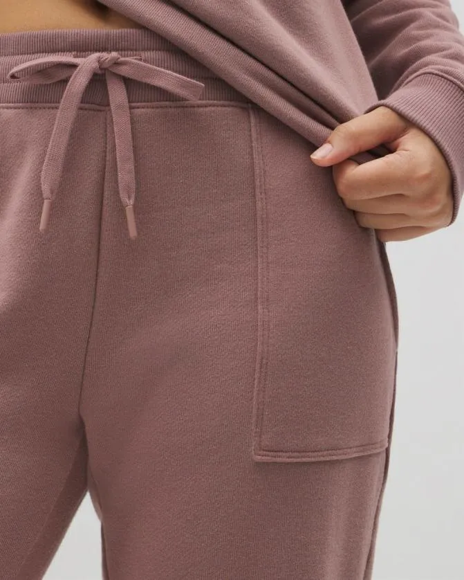 Women Soma Bottoms Cotton Terry Cropped Pants French Mauve