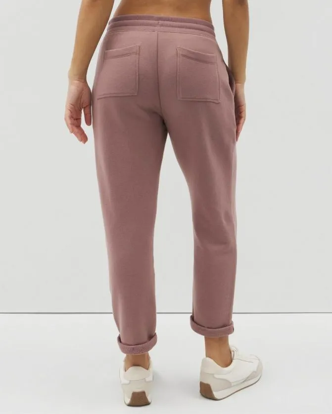 Women Soma Bottoms Cotton Terry Cropped Pants French Mauve