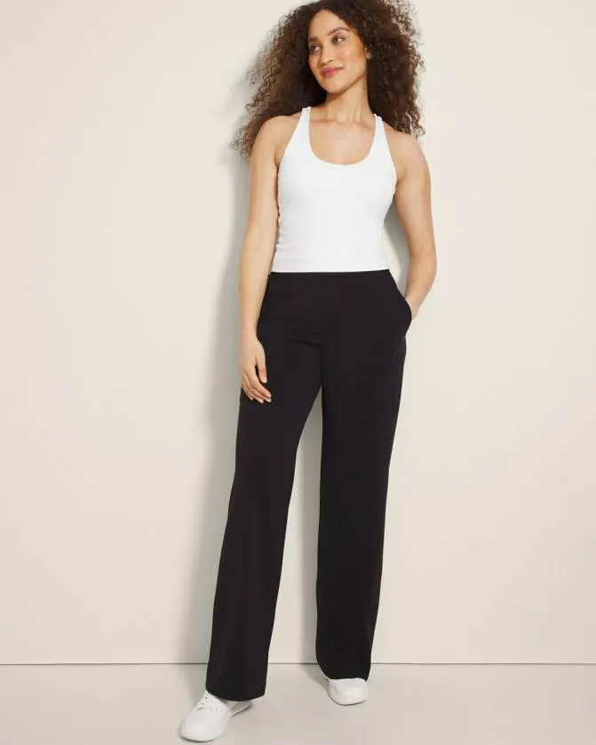 Women Soma Bottoms Tech Knit WideLeg Pants Black