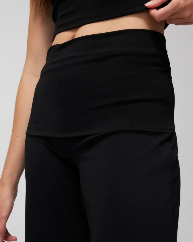Women Soma Leggings 247 FoldOver HighWaisted Bottoms Black