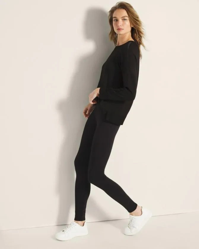 Women Soma Leggings Essential HighRise Fleece Legging Black Women Soma Leggings Essential HighRise Fleece Legging Black