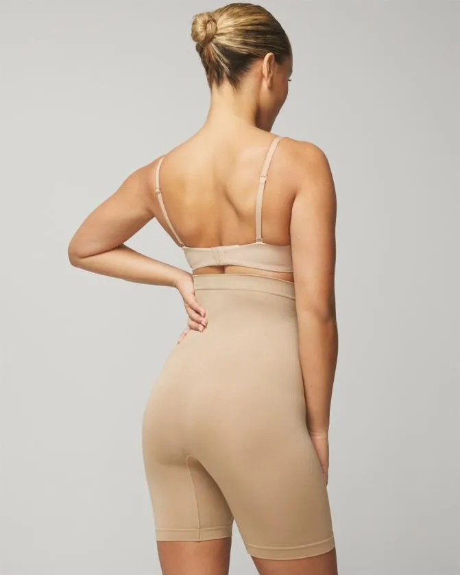 Women Soma Second Skin By MidLevel Shaping Seamless HighWaist Thigh Shaper Black