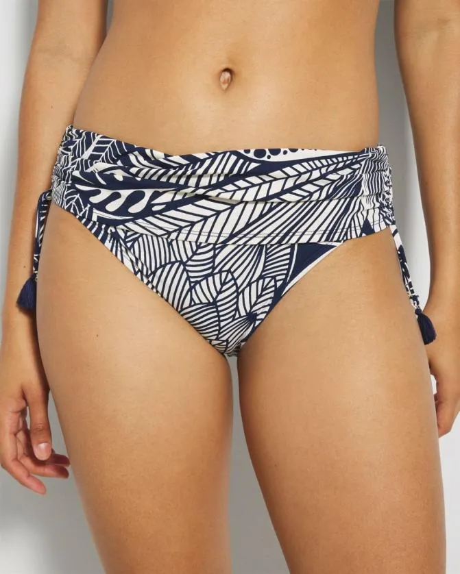 Women Soma Swim Bottoms Bleu Rod Bali Breeze Shirred Hipster Bottom Midnight