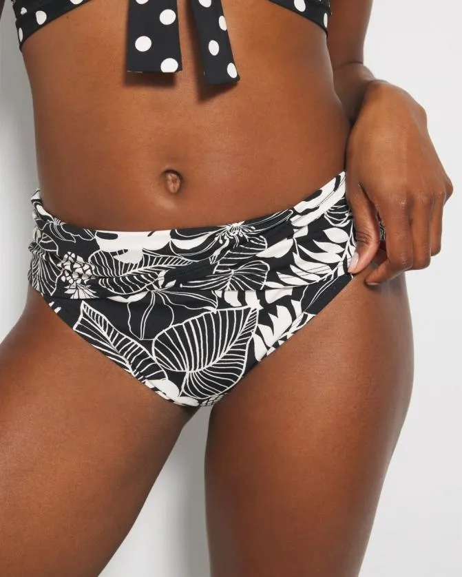 Women Soma Swim Bottoms Bleu Rod Double Trouble Sarong Hipster Bottom Black
