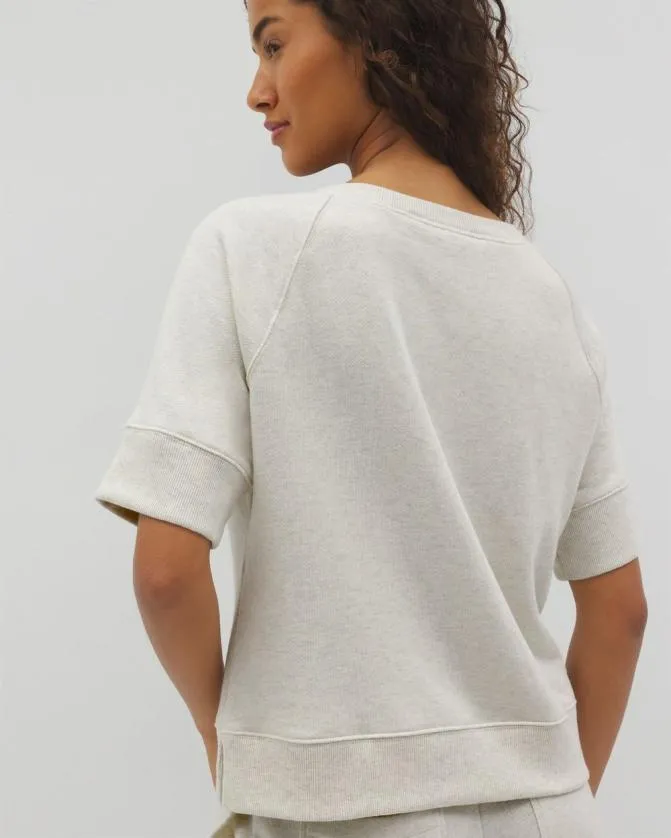 Women Soma Tops Cotton Terry Dolman Top Heather Crystal Women Soma Tops Cotton Terry Dolman Top Heather Crystal