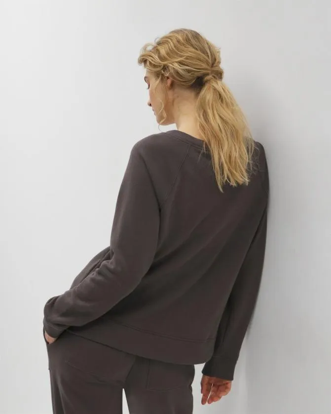 Women Soma Tops Cotton Terry VNeck Sweatshirt Galaxy Gray