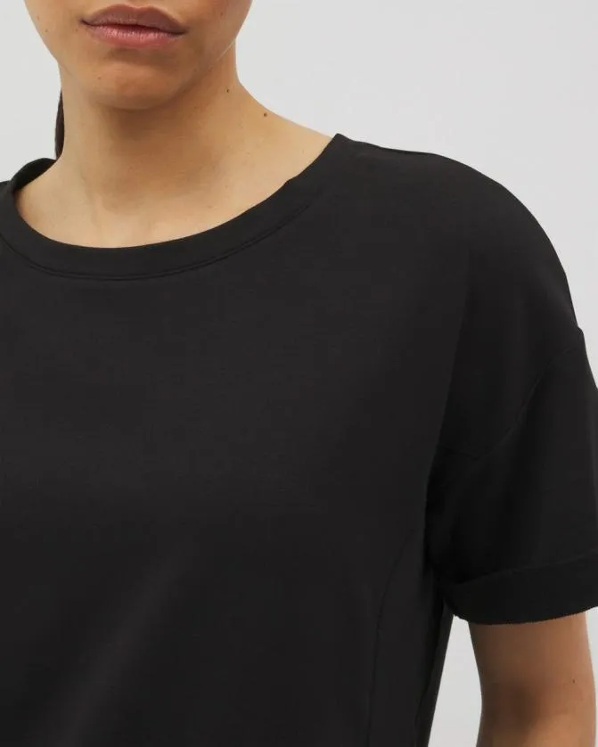 Women Soma Tops Essential Terry Relaxed Short Sleeve Top Black