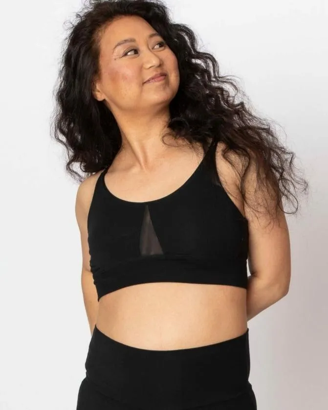 Women Soma Wireless Bras AnaOno Wireless Pocketed Comfort Bra Black