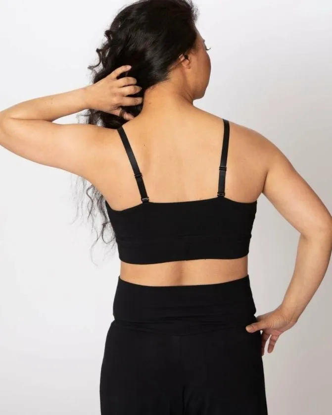 Women Soma Wireless Bras AnaOno Wireless Pocketed Comfort Bra Black