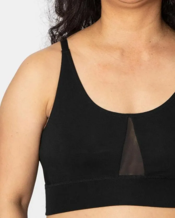 Women Soma Wireless Bras AnaOno Wireless Pocketed Comfort Bra Black