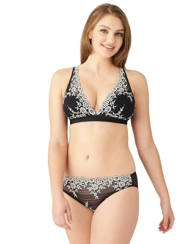 Women Soma Wireless Bras Wacoal Embrace Lace Soft Cup Bra Black