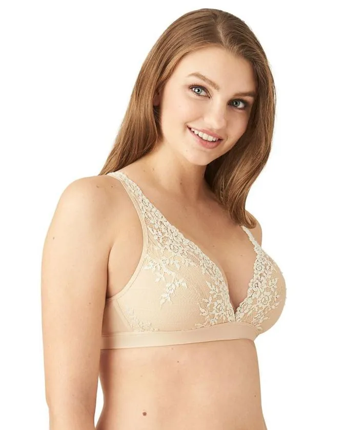 Women Soma Wireless Bras Wacoal Embrace Lace Soft Cup Bra Black