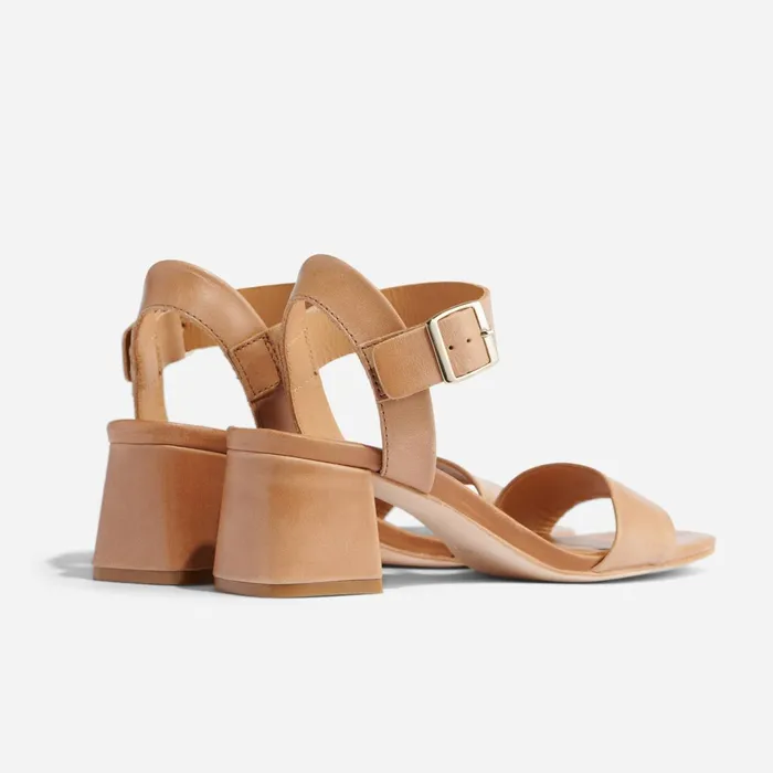 Women Stella GoTo Block Heel Sandal Almond Nisolo Sandals