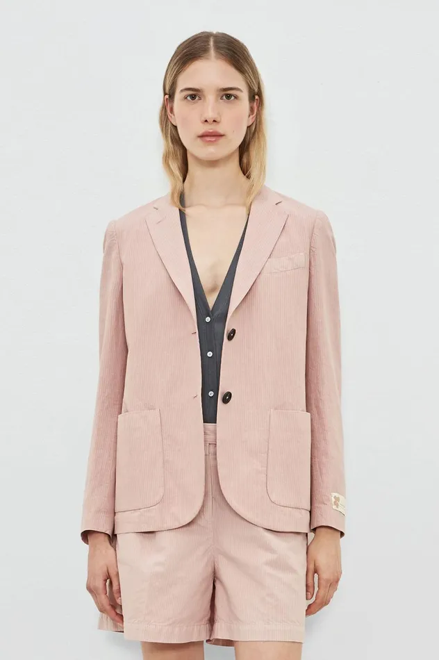 Women STROMBOLI 8211 Cotton Linen Singlebreasted Jacket 8211 Soft Pink Massimo Alba Jackets and Coats Women STROMBOLI 8211 Cotton Linen Singlebreasted Jacket 8211 Soft Pink Massimo Alba Jackets and Coats