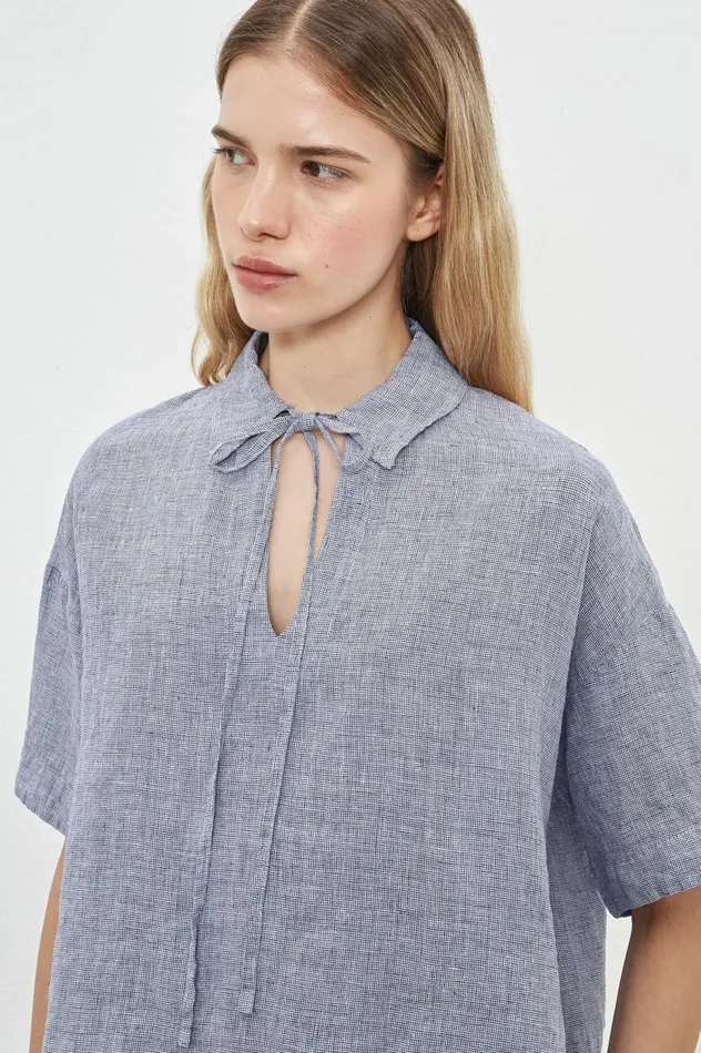 Women SUNNY 8211 Linen Shirt 8211 Blu Massimo Alba Shirts