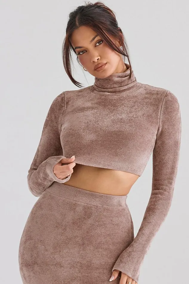 Women Suri Rose Chenille Cropped Top House Of CB Tops