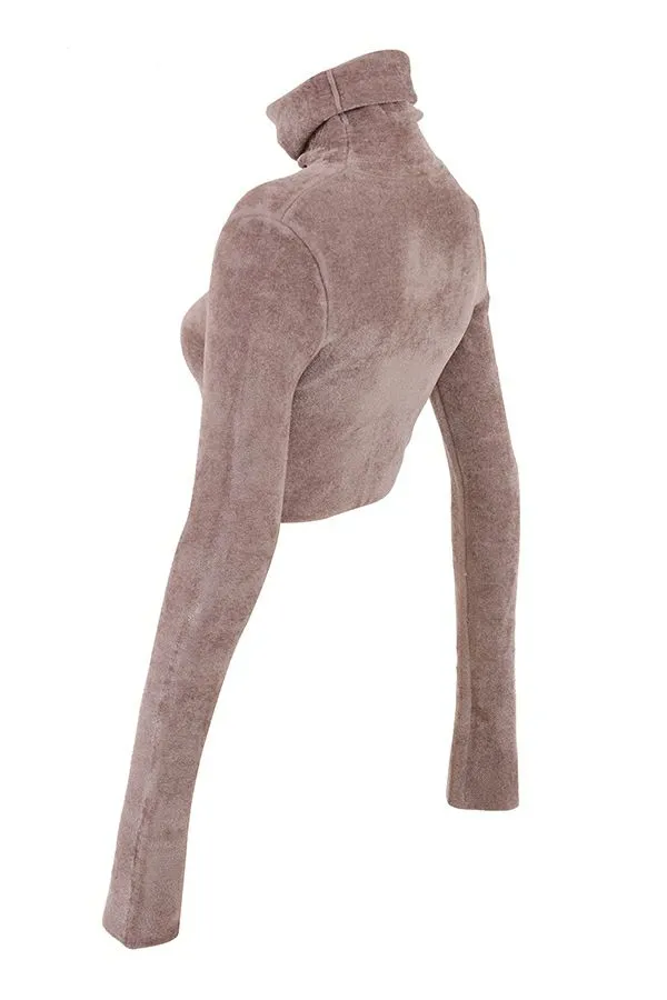Women Suri Rose Chenille Cropped Top House Of CB Tops Women Suri Rose Chenille Cropped Top House Of CB Tops