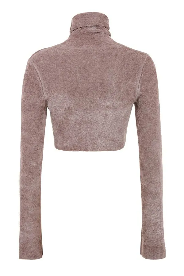 Women Suri Rose Chenille Cropped Top House Of CB Tops Women Suri Rose Chenille Cropped Top House Of CB Tops