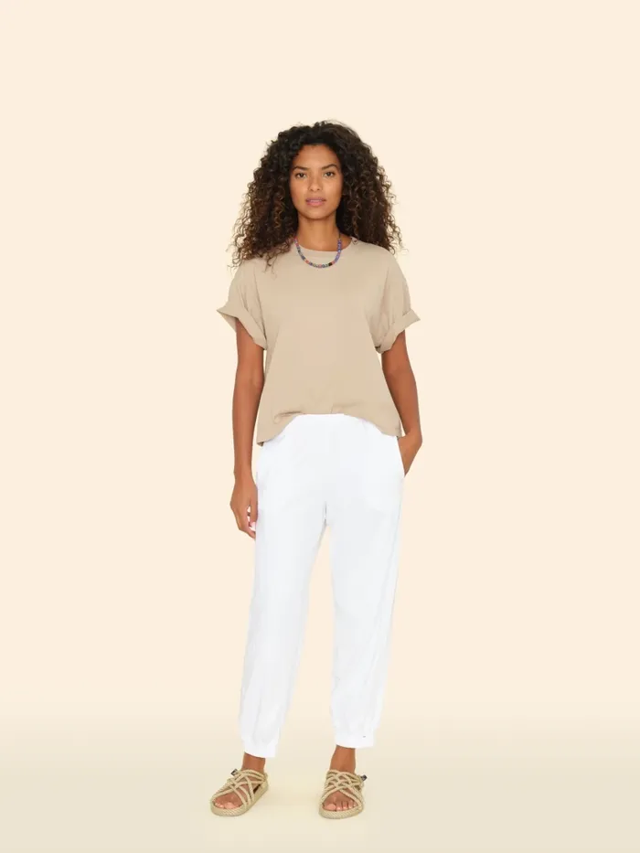 Women Sweats and Tees XRENA White Crispin Pant