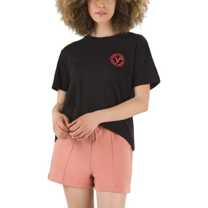 Women TShirts and Tanks Vans Sectional Boyfriend Tee Black Women TShirts and Tanks Vans Sectional Boyfriend Tee Black