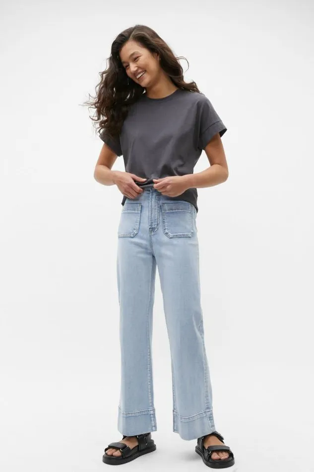 Women TShirts and Tops Seed Heritage Core Longline Tee Charcoal Wash