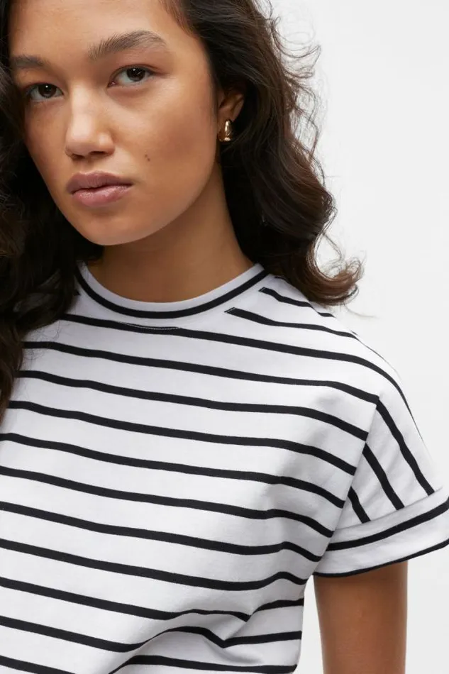 Women TShirts and Tops Seed Heritage Core Longline Tee Mono Stripe