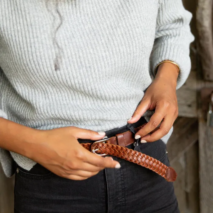 Women Talia Braided Belt Brandy Nisolo Belts