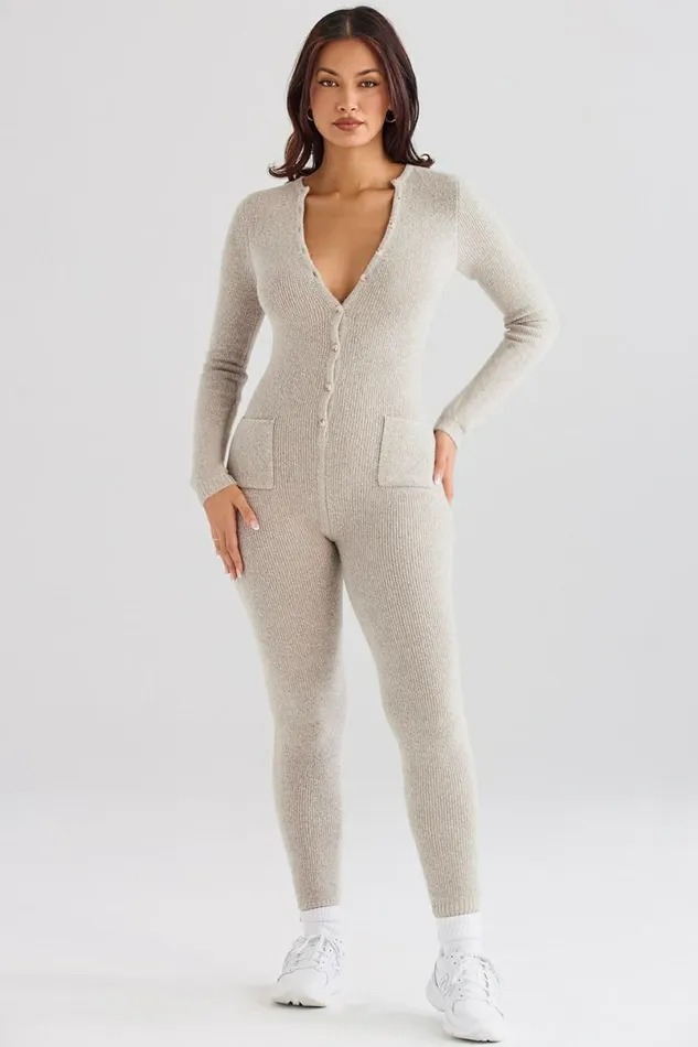 Women Tiggy Opal Marl Loungewear Jumpsuit House Of CB Loungewear Women Tiggy Opal Marl Loungewear Jumpsuit House Of CB Loungewear