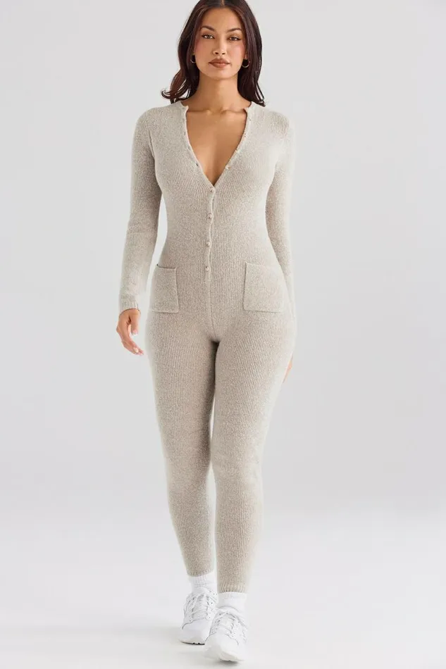 Women Tiggy Opal Marl Loungewear Jumpsuit House Of CB Loungewear Women Tiggy Opal Marl Loungewear Jumpsuit House Of CB Loungewear