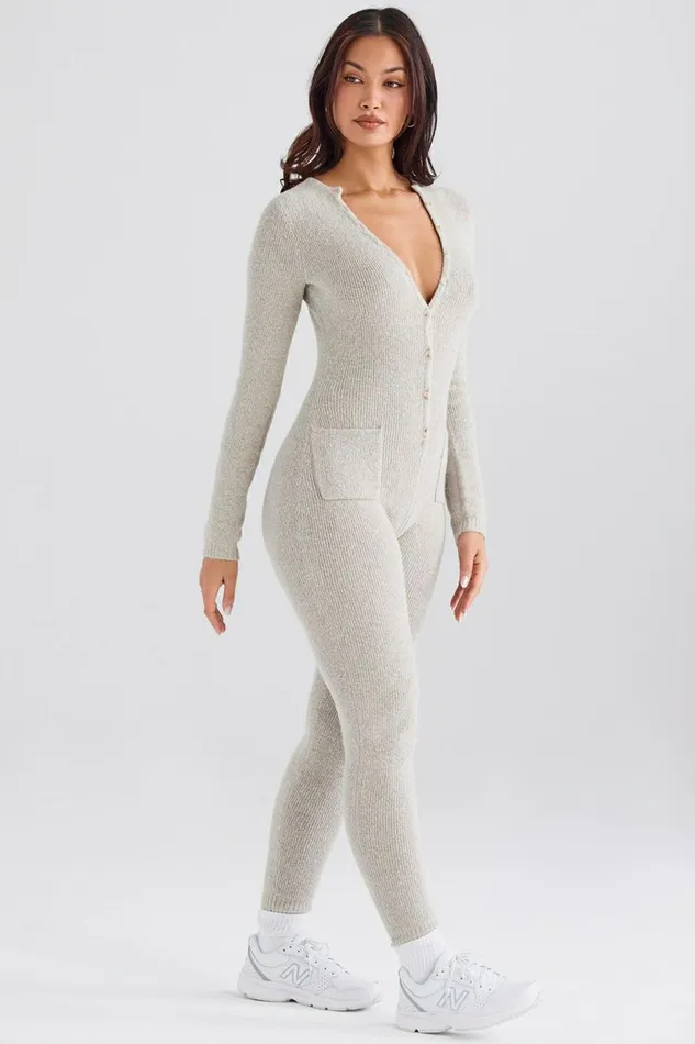 Women Tiggy Opal Marl Loungewear Jumpsuit House Of CB Loungewear Women Tiggy Opal Marl Loungewear Jumpsuit House Of CB Loungewear