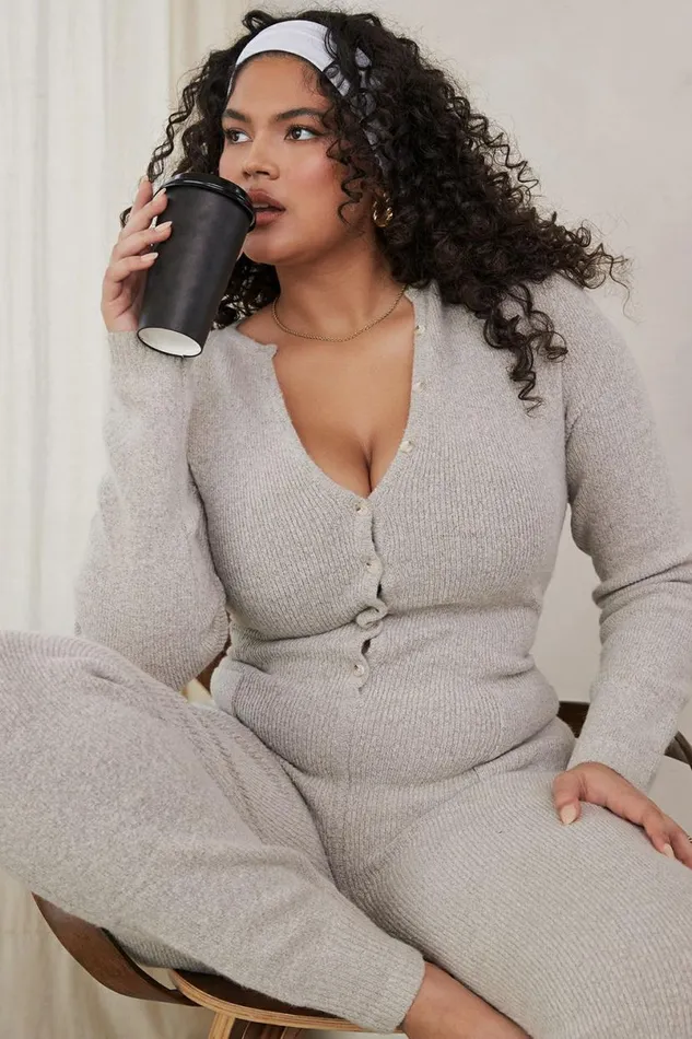 Women Tiggy Opal Marl Loungewear Jumpsuit House Of CB Loungewear Women Tiggy Opal Marl Loungewear Jumpsuit House Of CB Loungewear