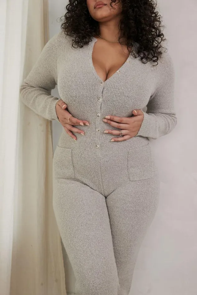 Women Tiggy Opal Marl Loungewear Jumpsuit House Of CB Loungewear Women Tiggy Opal Marl Loungewear Jumpsuit House Of CB Loungewear