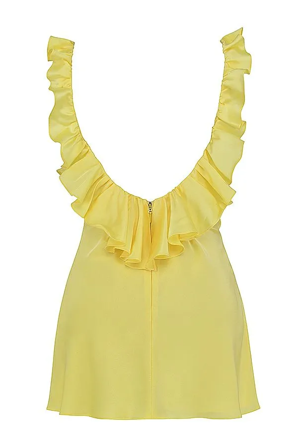 Women Tink Buttercup Satin Ruffle Mini Dress House Of CB Dresses Women Tink Buttercup Satin Ruffle Mini Dress House Of CB Dresses