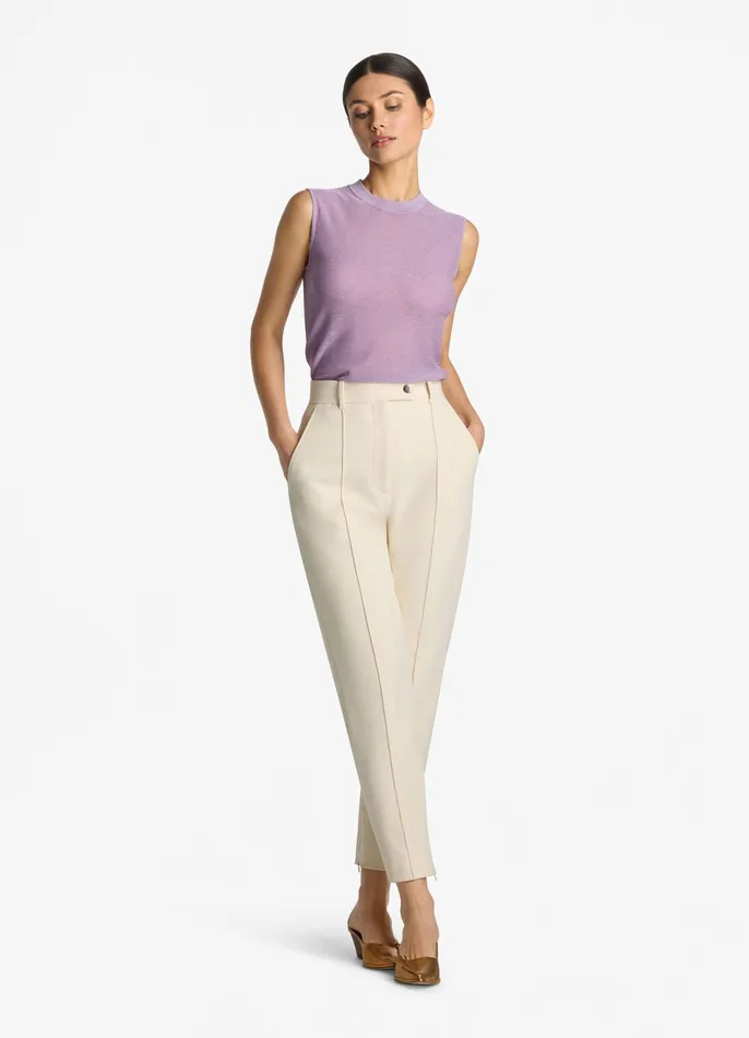 Women Tops and Shells St John Lurex Jersey Knit Shell Amethyst Women Tops and Shells St John Lurex Jersey Knit Shell Amethyst