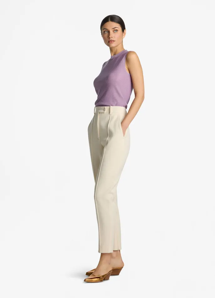 Women Tops and Shells St John Lurex Jersey Knit Shell Amethyst Women Tops and Shells St John Lurex Jersey Knit Shell Amethyst