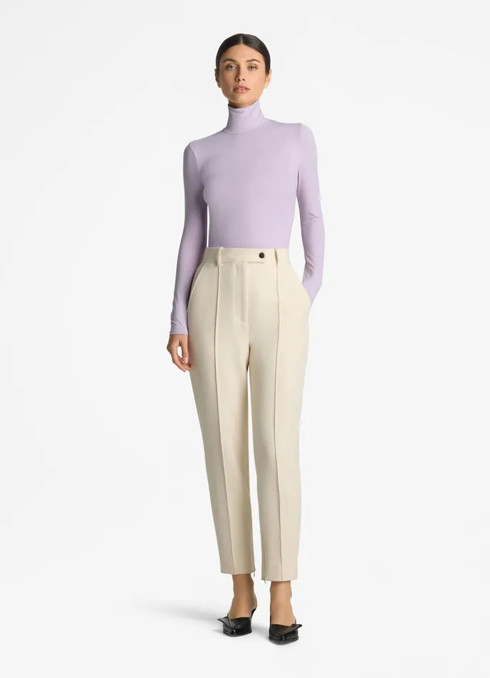 Women Tops and Shells St John Solid Nuda Turtleneck Sea Green Women Tops and Shells St John Solid Nuda Turtleneck Sea Green