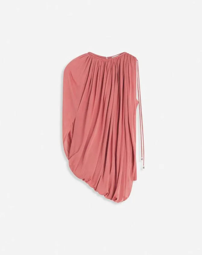 Women Tops Lanvin Draped Jersey Top Litchi