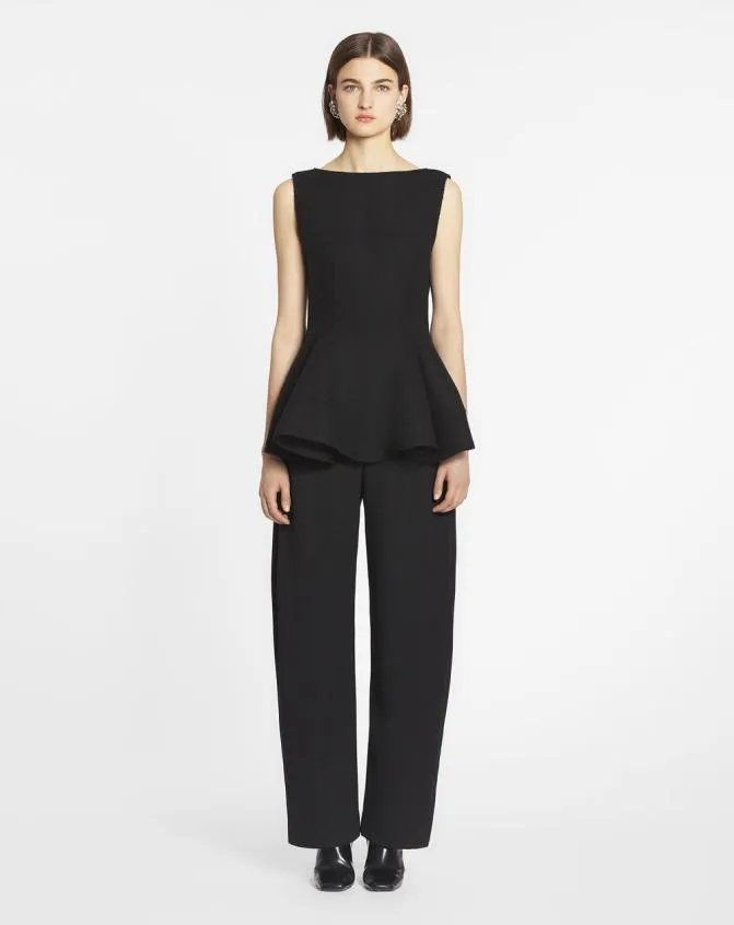 Women Tops Lanvin Peplum Top Black Women Tops Lanvin Peplum Top Black