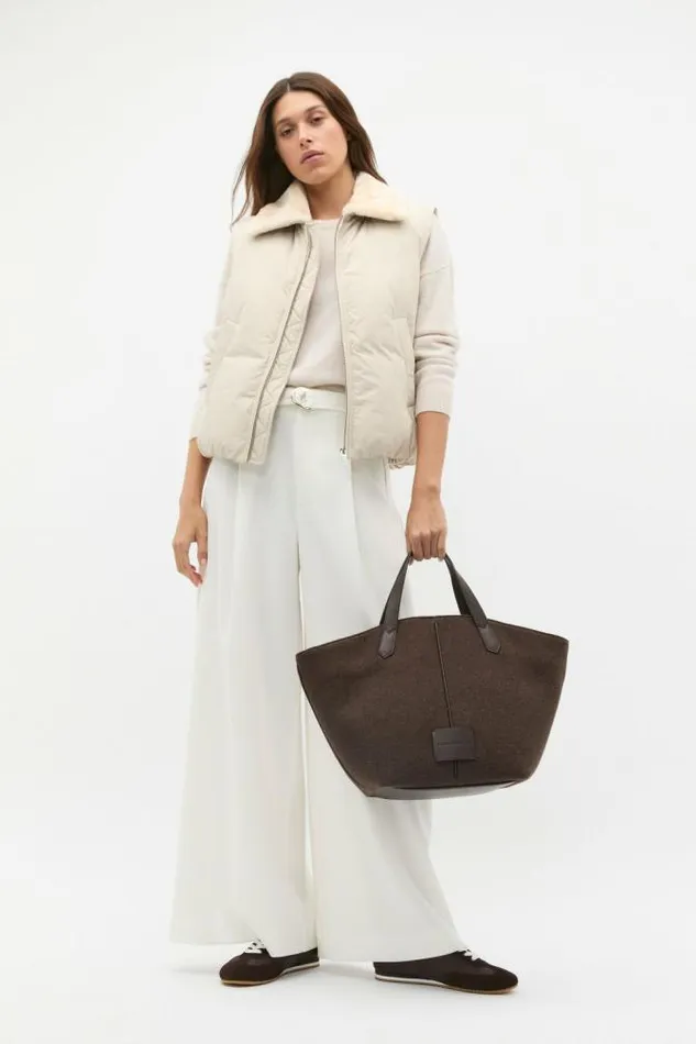 Women Tote Bags Seed Heritage Felt Large Carry All Tote Dark Espresso