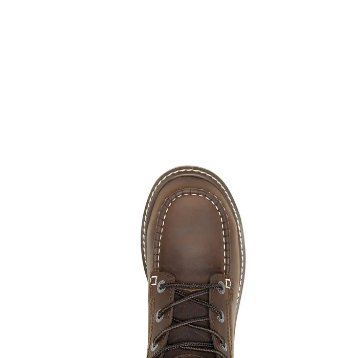 Women Trade Wedge Unlined 6034MocToe CompositeToe Work Boot Dark Brown Wolverine Boots