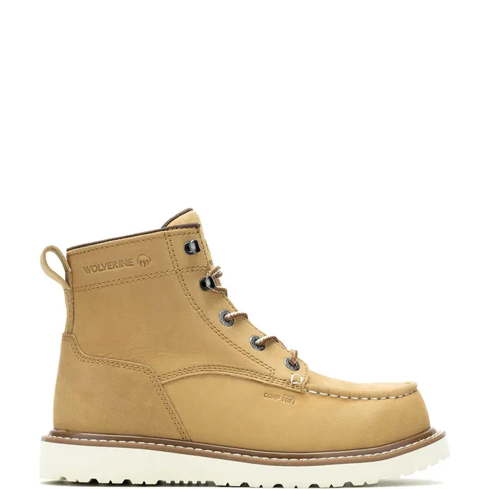 Women Trade Wedge Unlined 6034MocToe Work Boot Sand Wolverine Boots