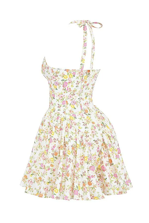 Women Valentia Ivory Meadow Print Cotton Halter Mini Dress House Of CB Dresses Women Valentia Ivory Meadow Print Cotton Halter Mini Dress House Of CB Dresses