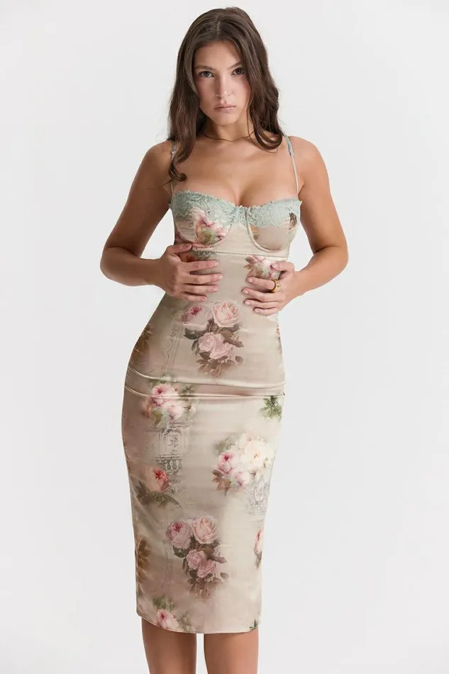 Women Venus Vintage Floral Midi Dress House Of CB Dresses
