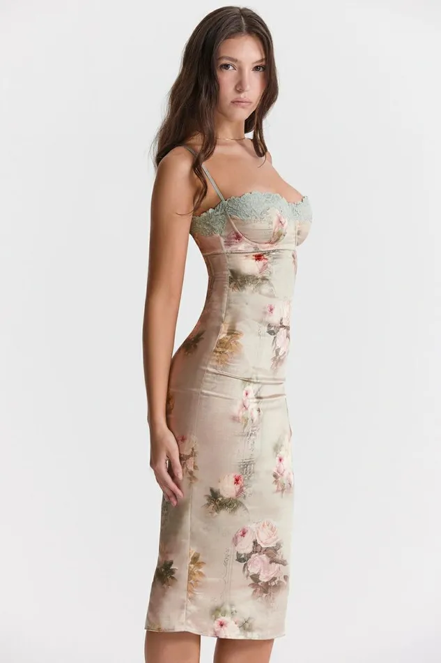 Women Venus Vintage Floral Midi Dress House Of CB Dresses