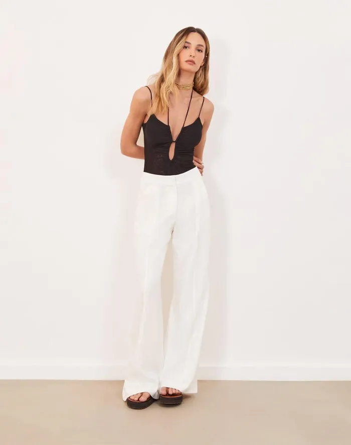 Women ViX Paula Hermanny Bottoms Estela Pants 8211 Off White