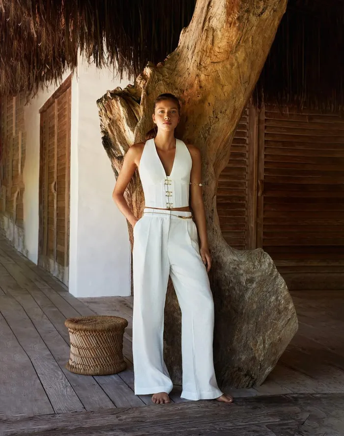 Women ViX Paula Hermanny Bottoms Hana Pants 8211 Off White