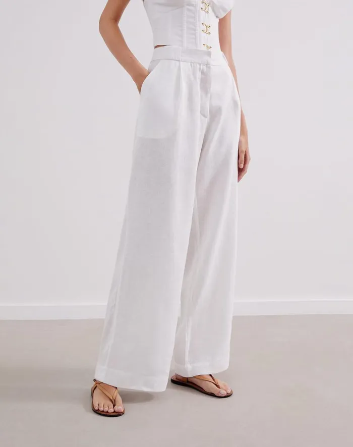 Women ViX Paula Hermanny Bottoms Hana Pants 8211 Off White