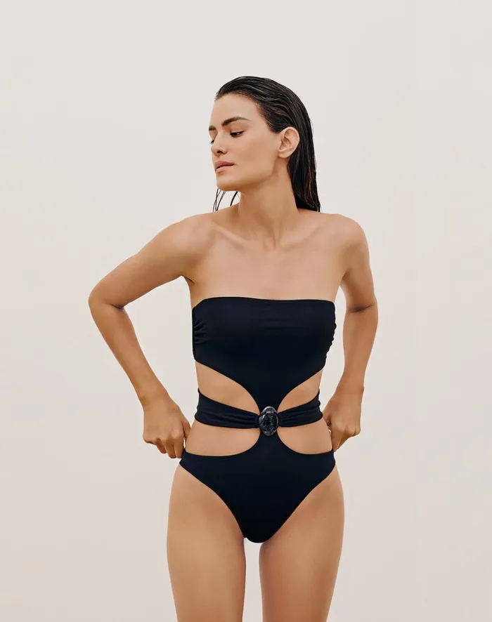 Women ViX Paula Hermanny Bottoms Kim One Piece 8211 Black