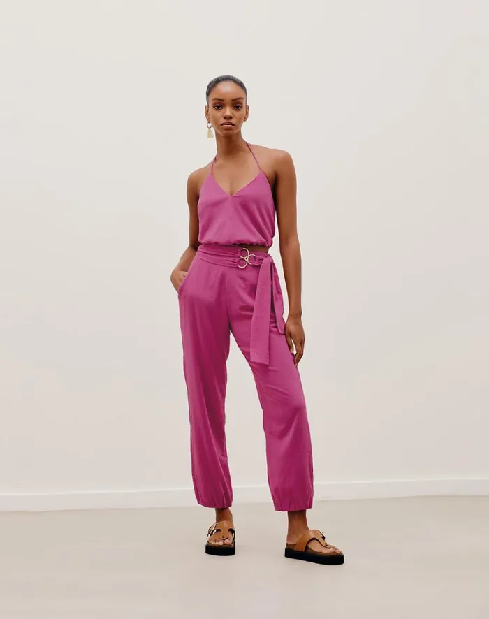 Women ViX Paula Hermanny Bottoms Kira Pants 8211 Bubblegum