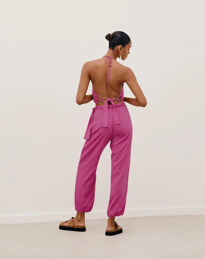 Women ViX Paula Hermanny Bottoms Kira Pants 8211 Bubblegum